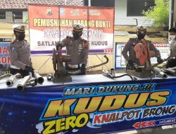 Ratusan Knalpot Grong Dimusnahkan Satlantas Polres Kudus