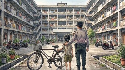 Dipergoki Warga, Bocah 12 Tahun Diduga Hendak Gasak Sepeda Ontel di Rusunawa