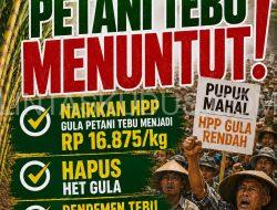 Tuntut Kenaikan HPP Gula, Ratusan Petani Tebu Pati, Kudus, dan Rembang Siap Geruduk Istana Merdeka 1 September